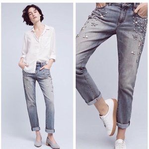 Pilcro Hyphen Embellished Boyfriend Jeans